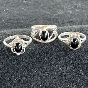 Bundle-Onyx Sterling Rings